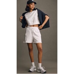 Daily Practice Cargo Knit Shorts‎ in White Size Small